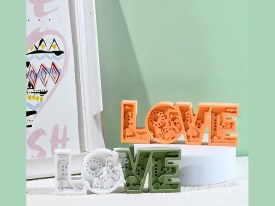 Molde silicona LOVE calado decorado